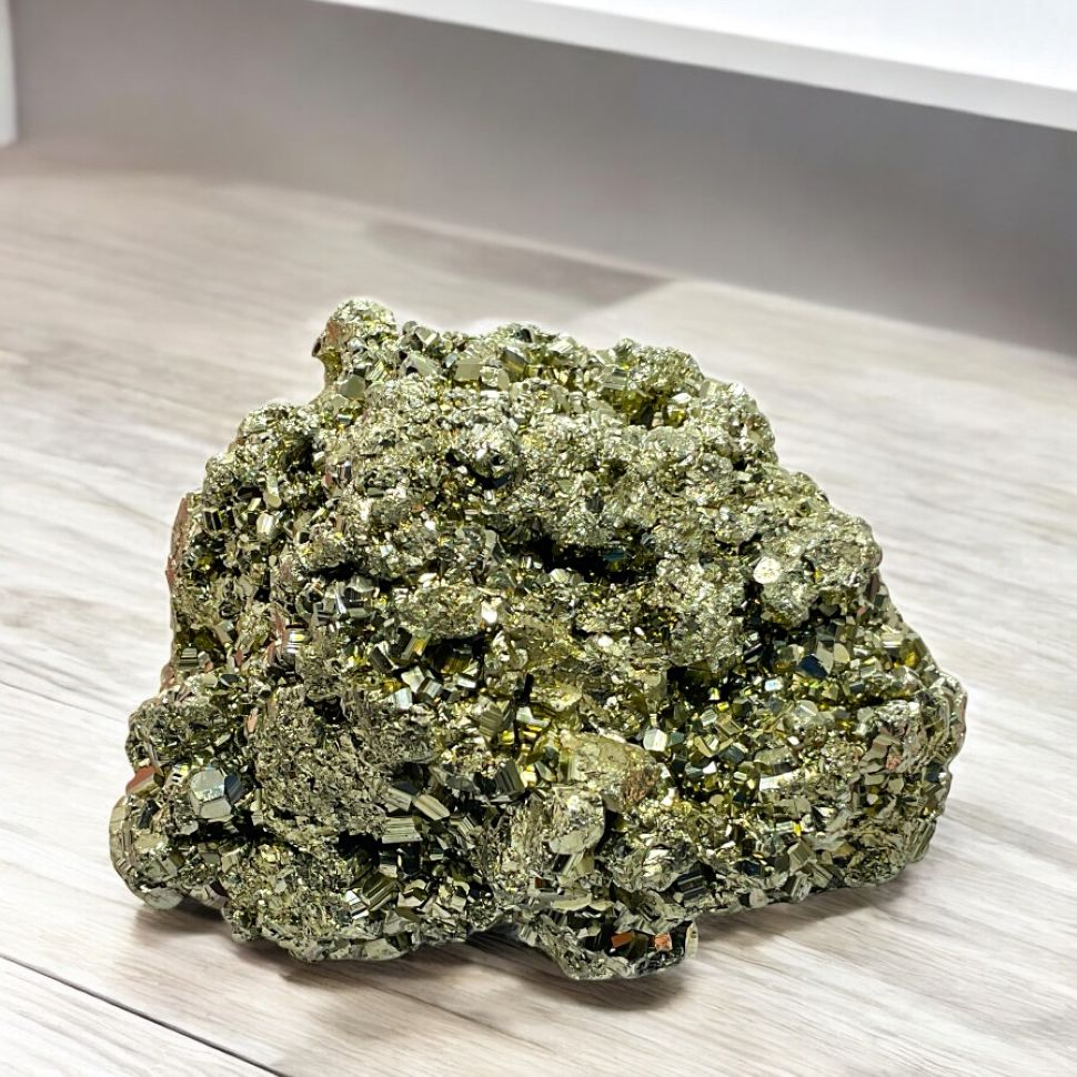 Pyrit Kristall I 925gr I 10x8x7cm I TOP 1-A Qualität aus Peru I Sammlerstück I Unikat-Masterpiece 1639 I Heilstein I Edelstein I Rohstein I Glücksstein