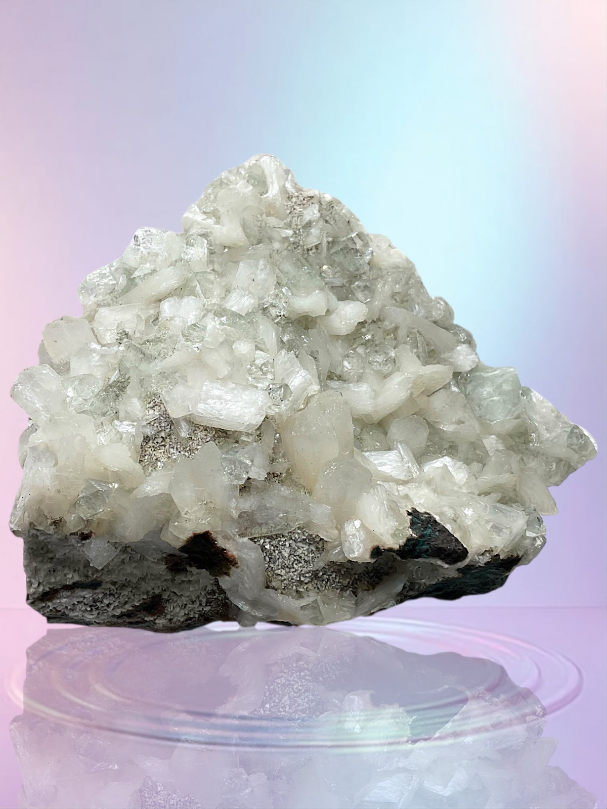 Apophyllit Kristallstufe aus Poona Indien – 1.141 g – 15 × 12 × 10 cm – Sammlerstück – Unikat Masterpiece 1634