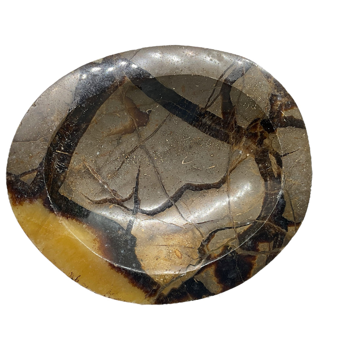Septarien Schale I Schmuckschale I 729 Gramm I 11,5x9,5x3,5cm I Dragonbowl I Mystisch I Edelsteinschale I Sammlerstück I Unikat-Masterpiece 1650 I Madagaskar