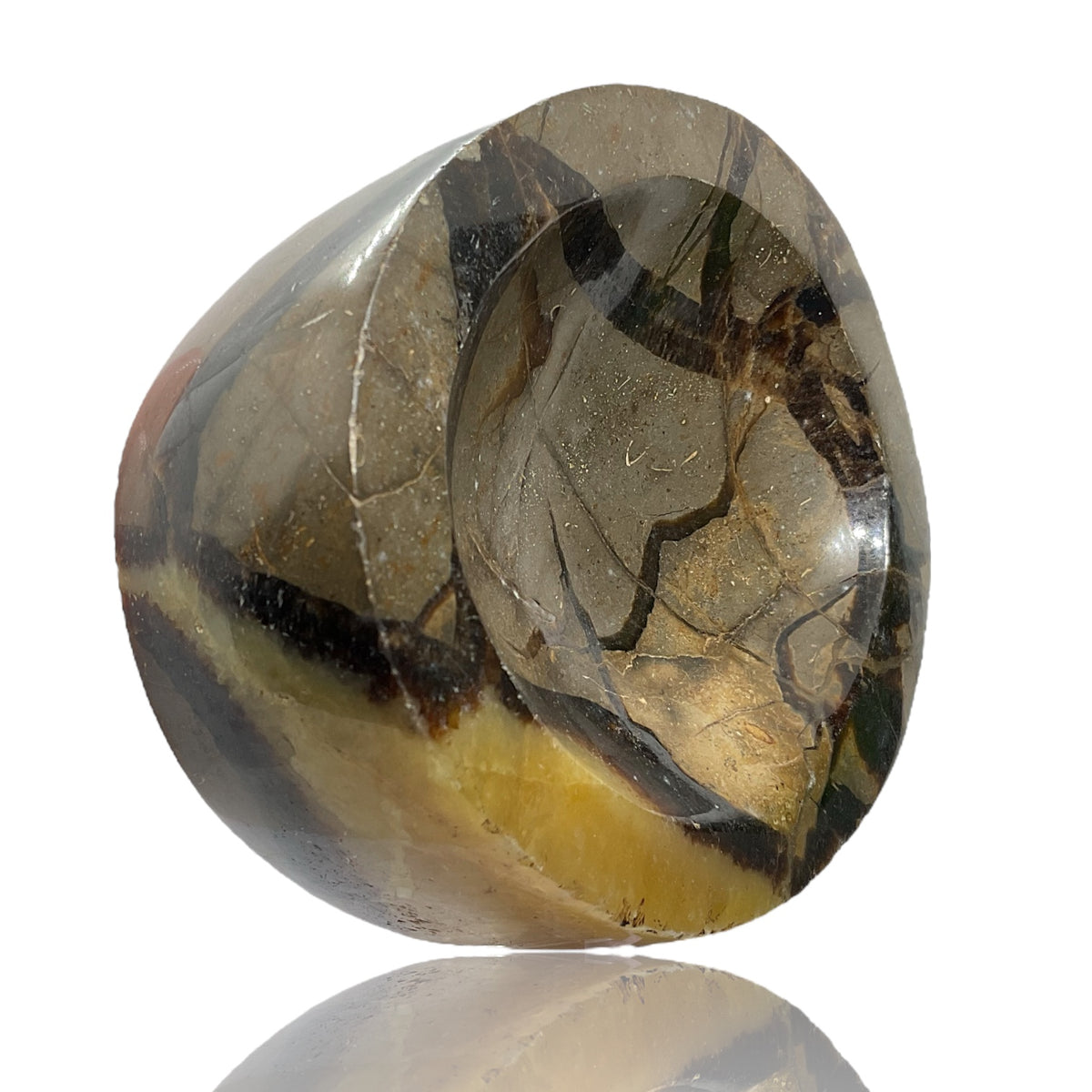 Septarien Schale I Schmuckschale I 729 Gramm I 11,5x9,5x3,5cm I Dragonbowl I Mystisch I Edelsteinschale I Sammlerstück I Unikat-Masterpiece 1650 I Madagaskar