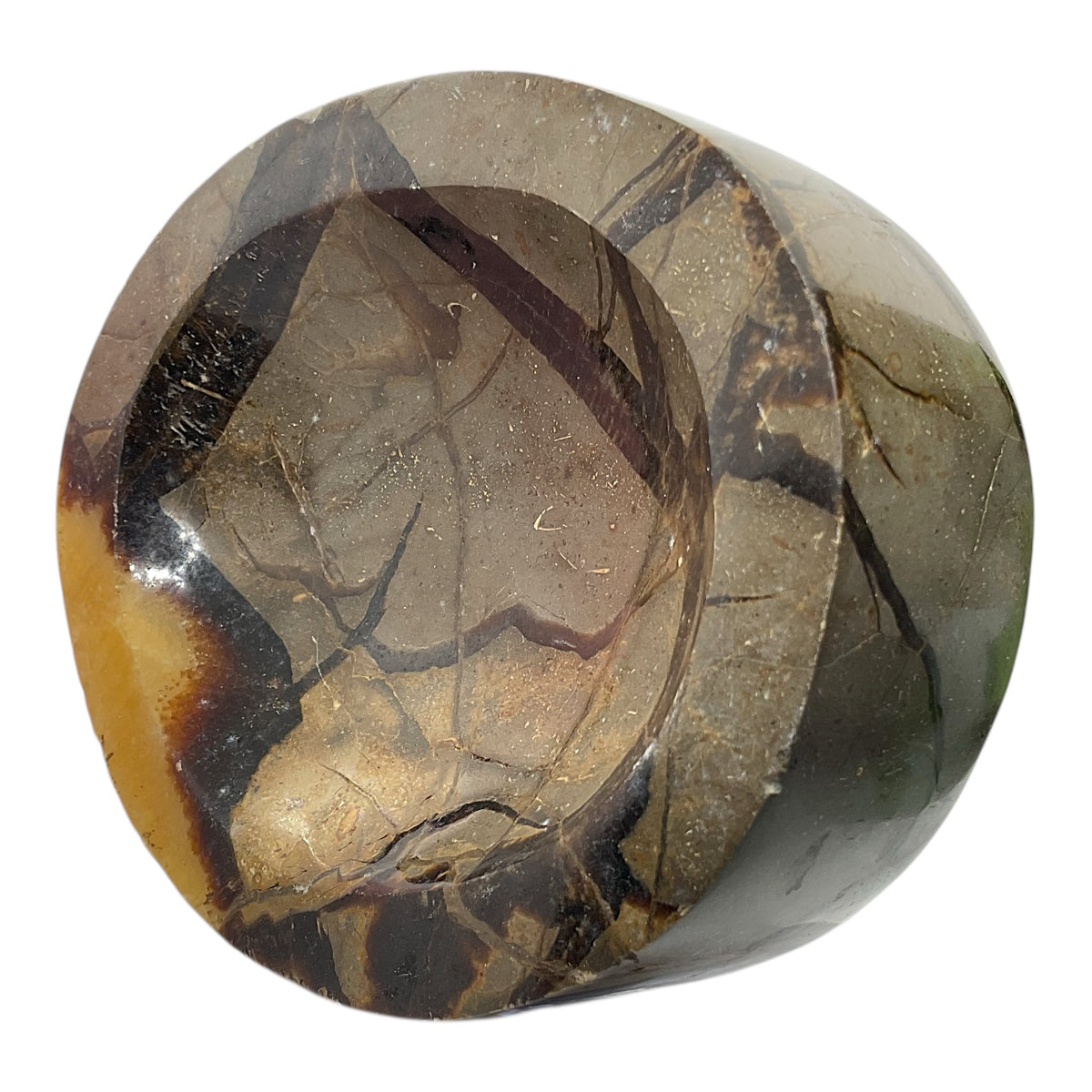 Septarien Schale I Schmuckschale I 729 Gramm I 11,5x9,5x3,5cm I Dragonbowl I Mystisch I Edelsteinschale I Sammlerstück I Unikat-Masterpiece 1650 I Madagaskar