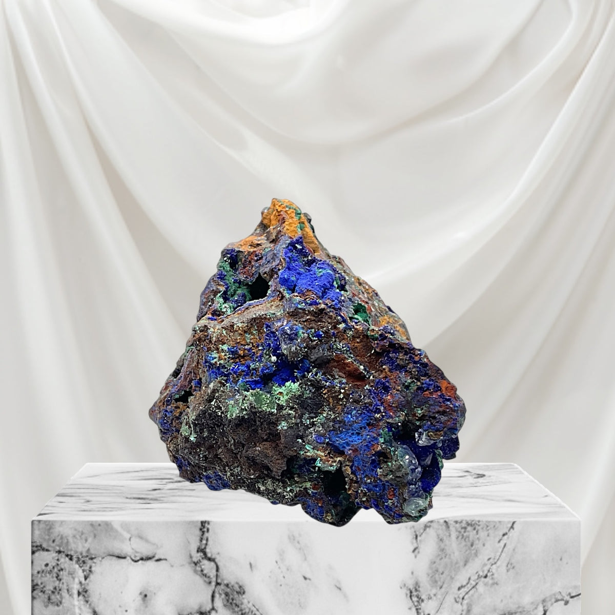 Azurit-Malachit Rohstein I Edelstein I Unikat-Masterpiece 1509 I Sammlerstück I 50x50x50mm I 145 gr. I Marokko