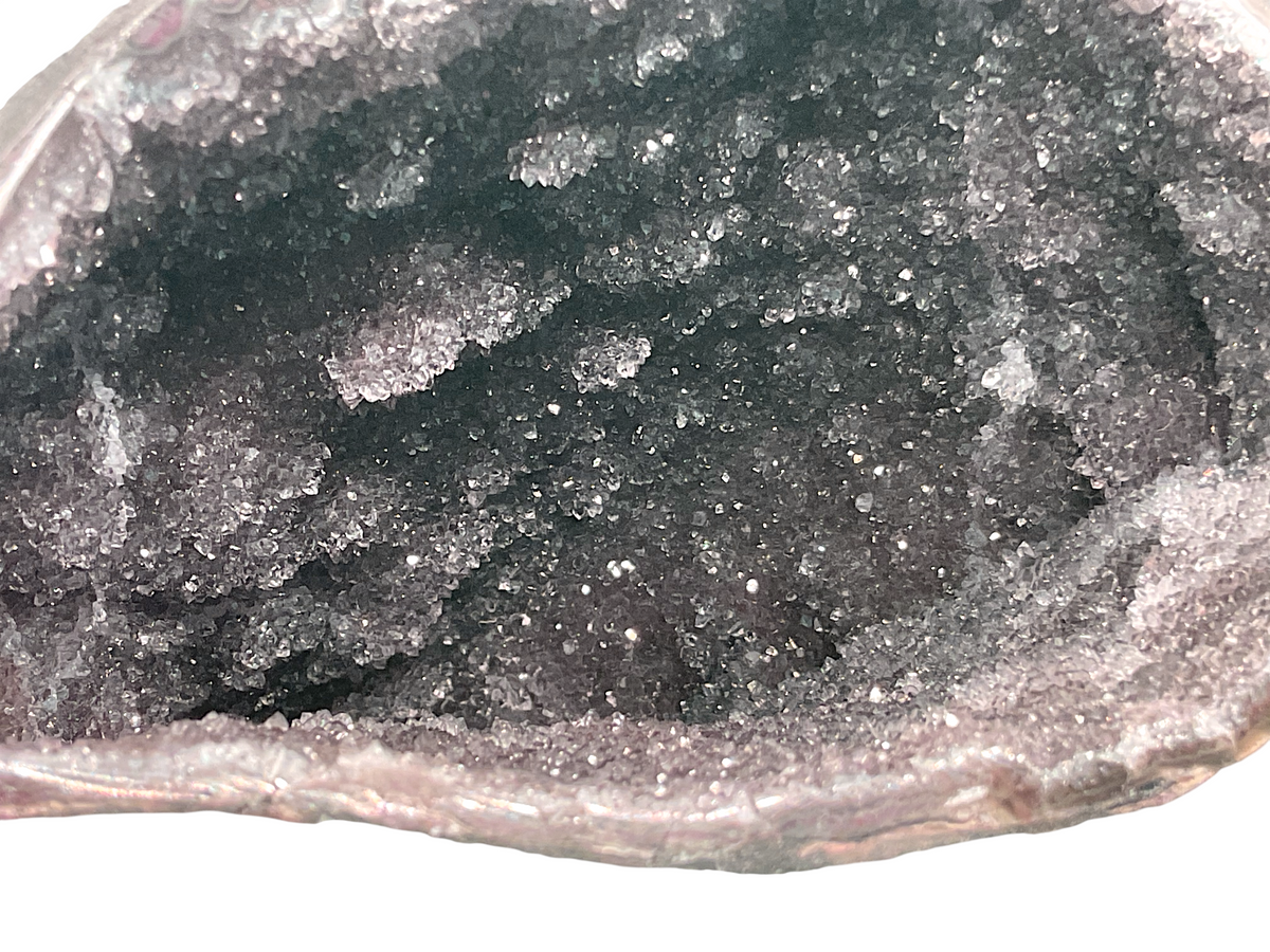 Amethyst Druse Minidruse mit phantastischen Kristallen I 0,83 KG I 11x9x8 cm I Blickfang I Unikat-Masterpiece 1622 I Brasilien