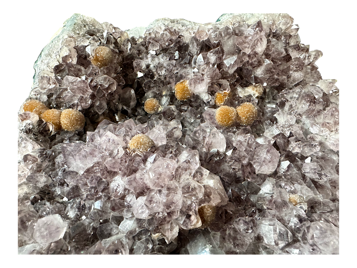 Amethyst Rohstein mit phantastischen Kristallen I 3,15 KG I 25x20x7 cm I Blickfang I Unikat-Masterpiece 1664 I Brasilien