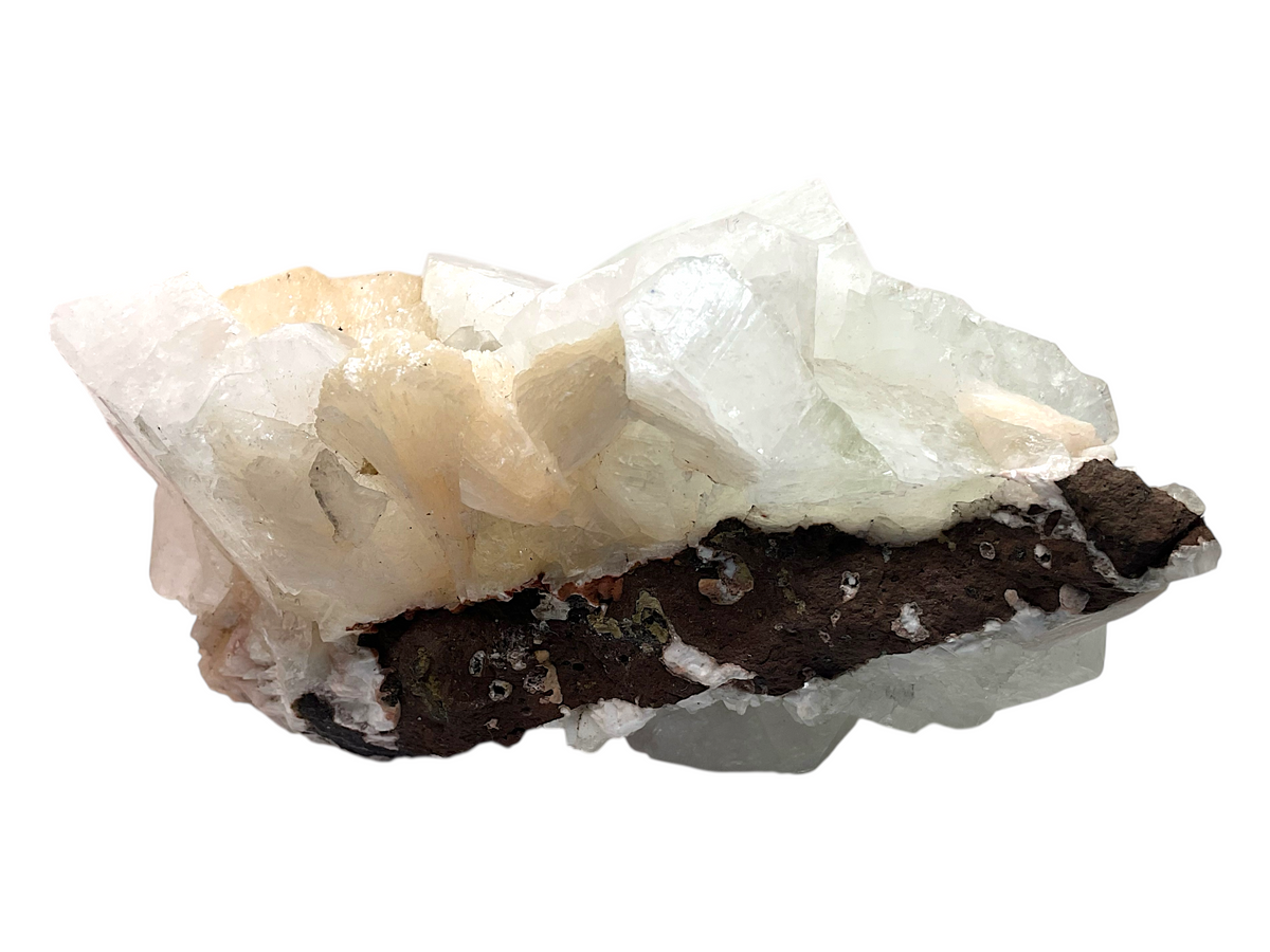 Apophyllit mit Stilbit Kristallstufe aus Poona Indien – 529 g – 11 × 7 × 7 cm – Sammlerstück – Unikat Masterpiece 1665