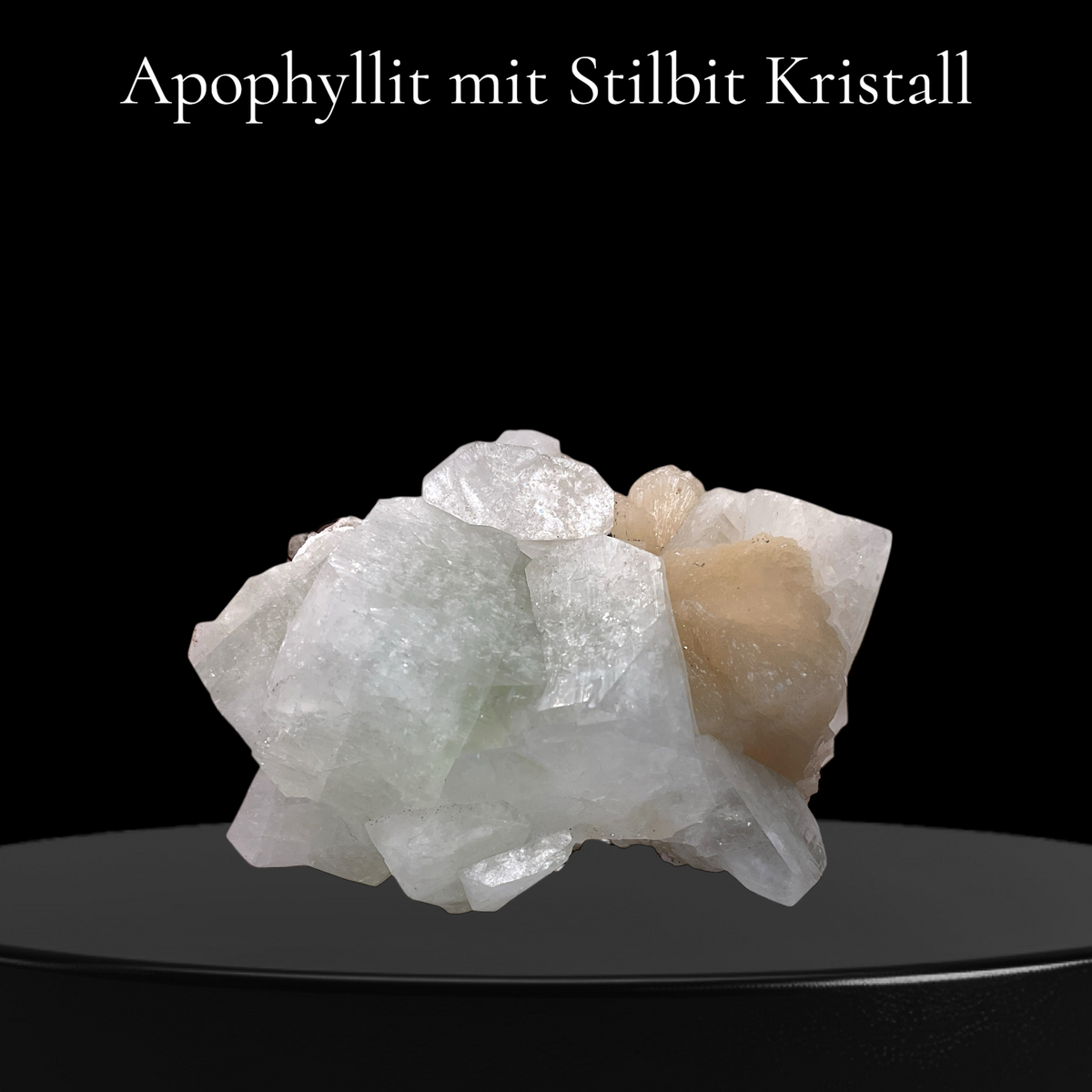 Apophyllit mit Stilbit Kristallstufe aus Poona Indien – 529 g – 11 × 7 × 7 cm – Sammlerstück – Unikat Masterpiece 1665