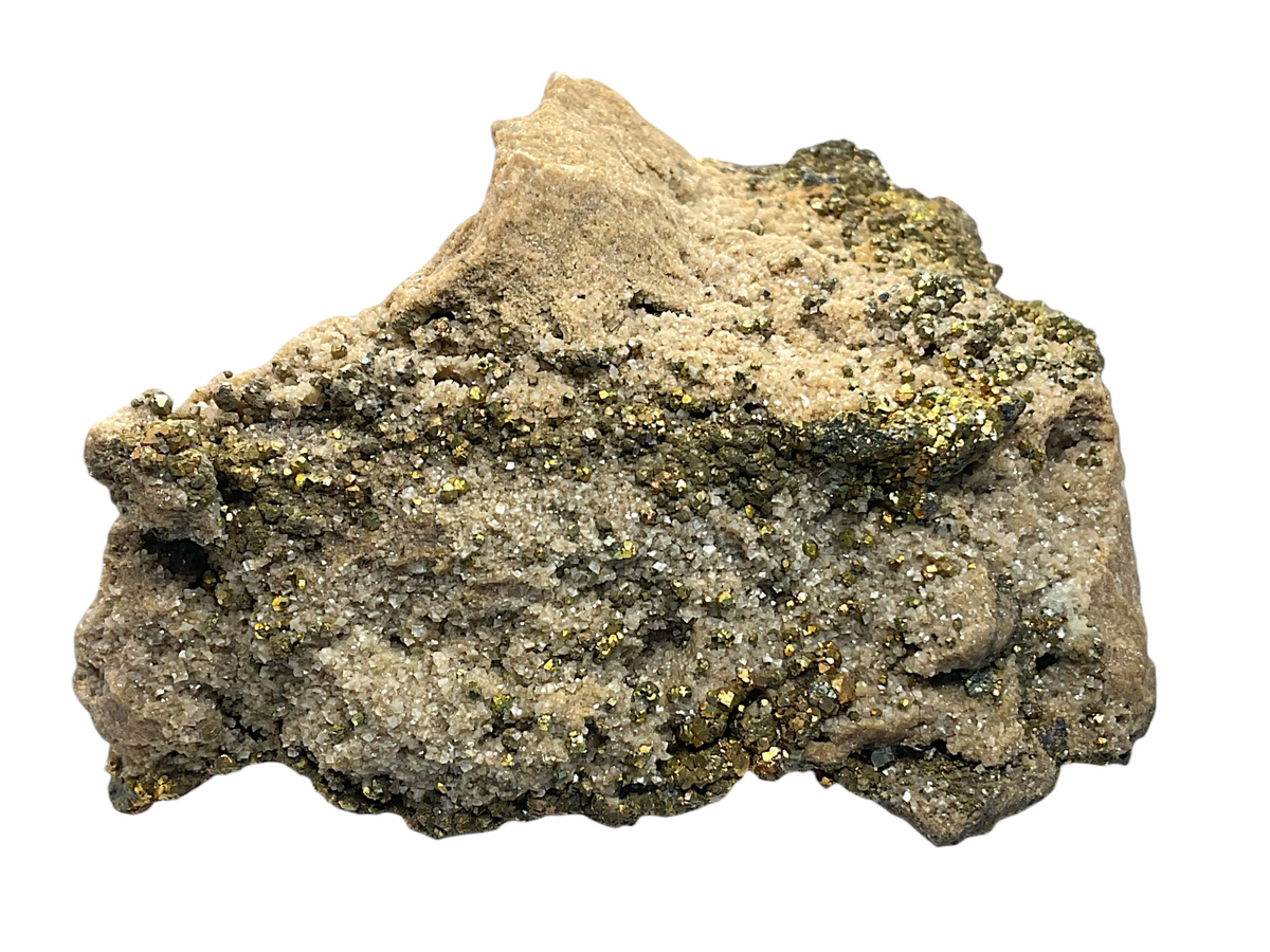 Pyrit auf Muttergestein I 428gr I 12x8x5cm I Unikat-Masterpiece 1676 I Sammlerstück I USA-Iowa, Buffalo