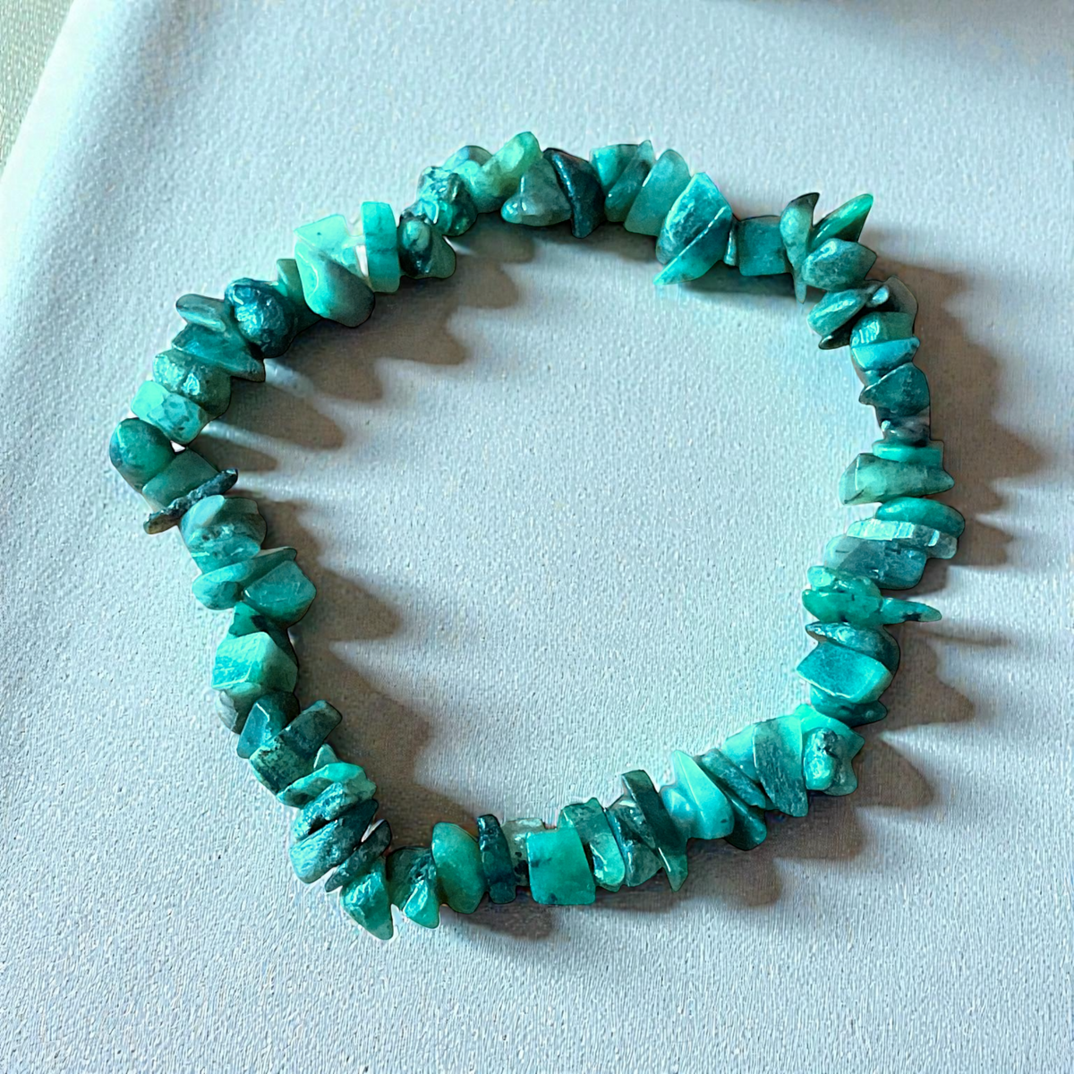 Echtes Smaragd Splitteramband I Stein der Liebe, Harmonie und Erneuerung I 18 cm I Handmade I AAA-Qualität I Brasilien