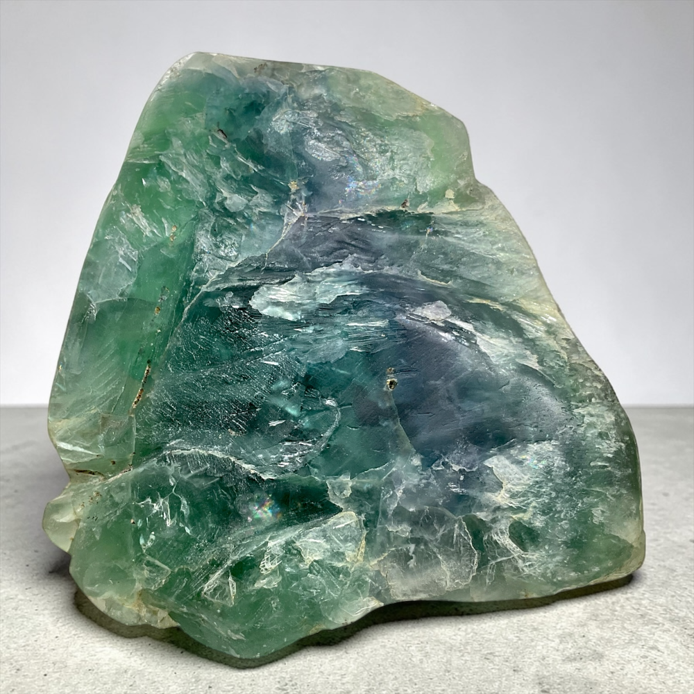 XL Grüner Fluorit Brocken AAA aus Mexiko – 2,763 kg – 14 × 11 × 15 cm – Unikat Masterpiece 1686 – Sammlerstück
