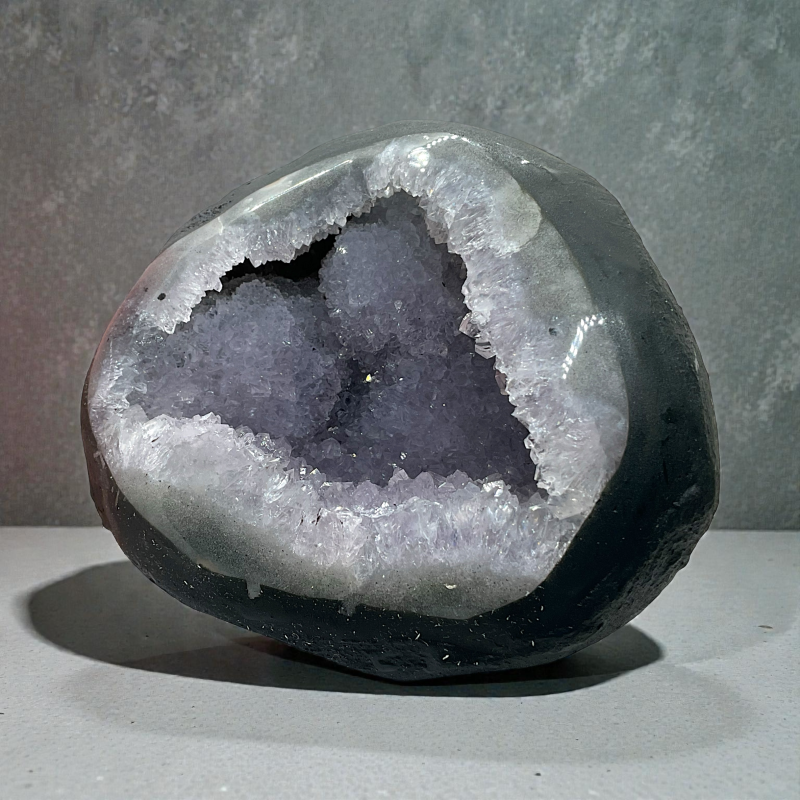 Amethyst Druse AAA-Qualität mit phantastischen Kristallen - 786 g - 12 x 8 x 10 cm - Blickfang & Dekoration - Sammlerstück - Unikat Masterpiece 1644 - Brasilien