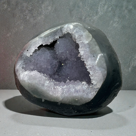 Amethyst Druse AAA-Qualität mit phantastischen Kristallen - 786 g - 12 x 8 x 10 cm - Blickfang & Dekoration - Sammlerstück - Unikat Masterpiece 1644 - Brasilien