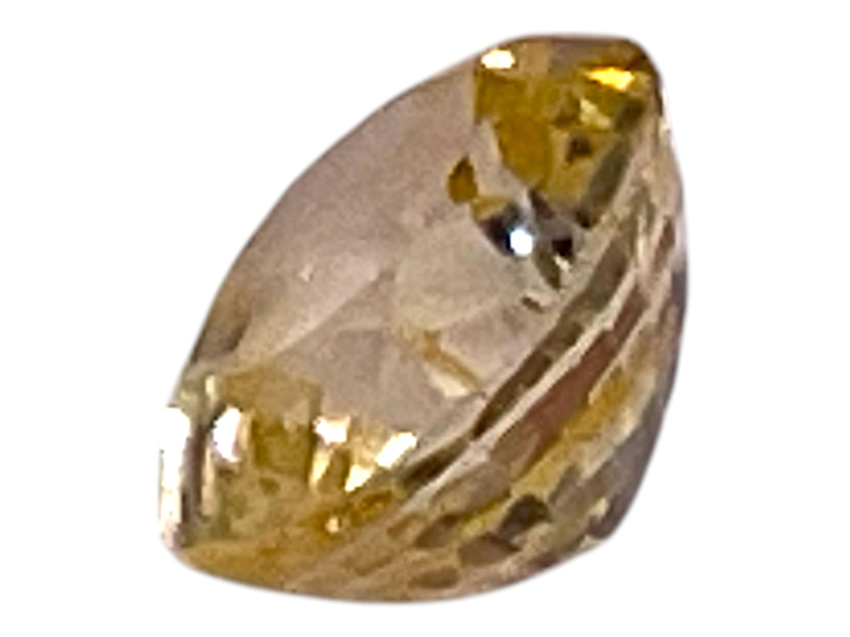 Hellgelber Saphir im Kissenschliff – 1,858 ct echter Korund-Edelstein aus Sri Lanka – 7,11 × 6,45 × 4,59 mm – geschliffenes Unikat mit Zertifikat & Geschenkverpackung - Sammlerstück
