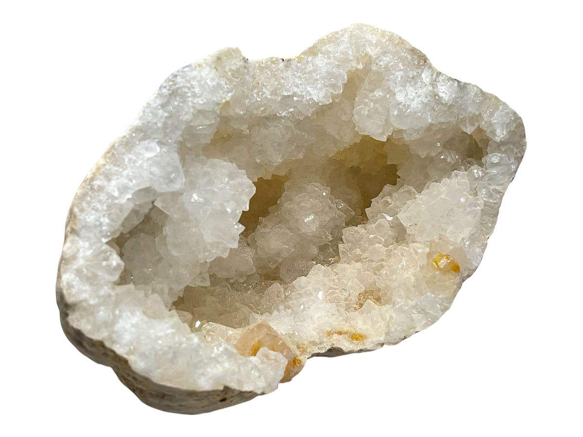 Halbe Quarzgeode (Glücksgeode) – Marokko – 540 g – 12 × 8 × 7 cm – Sammlerstück – Unikat-Masterpiece Nr. 1714