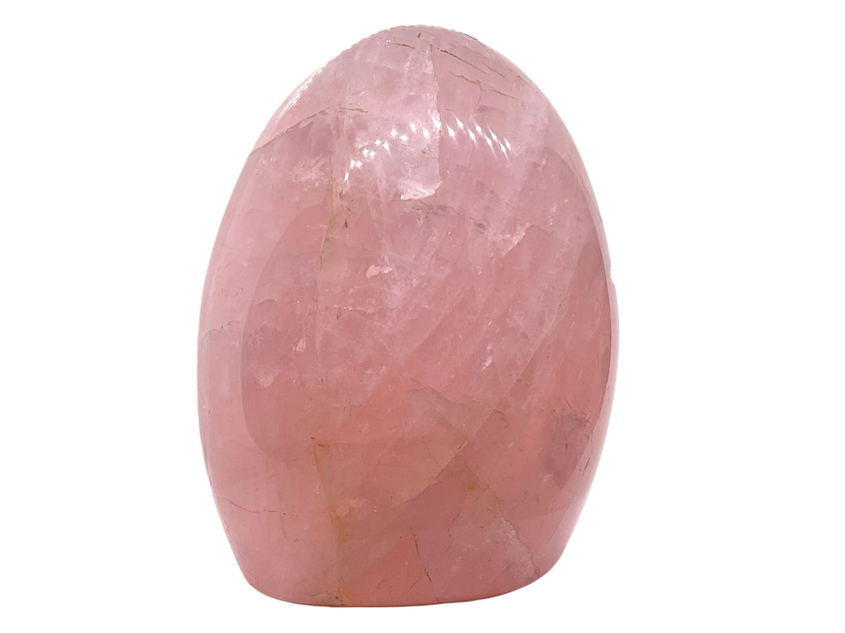 Rosenquarz Freeform AAA aus Madagaskar – 1.257 g – ca. 10 × 7 × 13 cm – polierte Edelsteinskulptur – Unikat Masterpiece 1539 – Sammlerstück