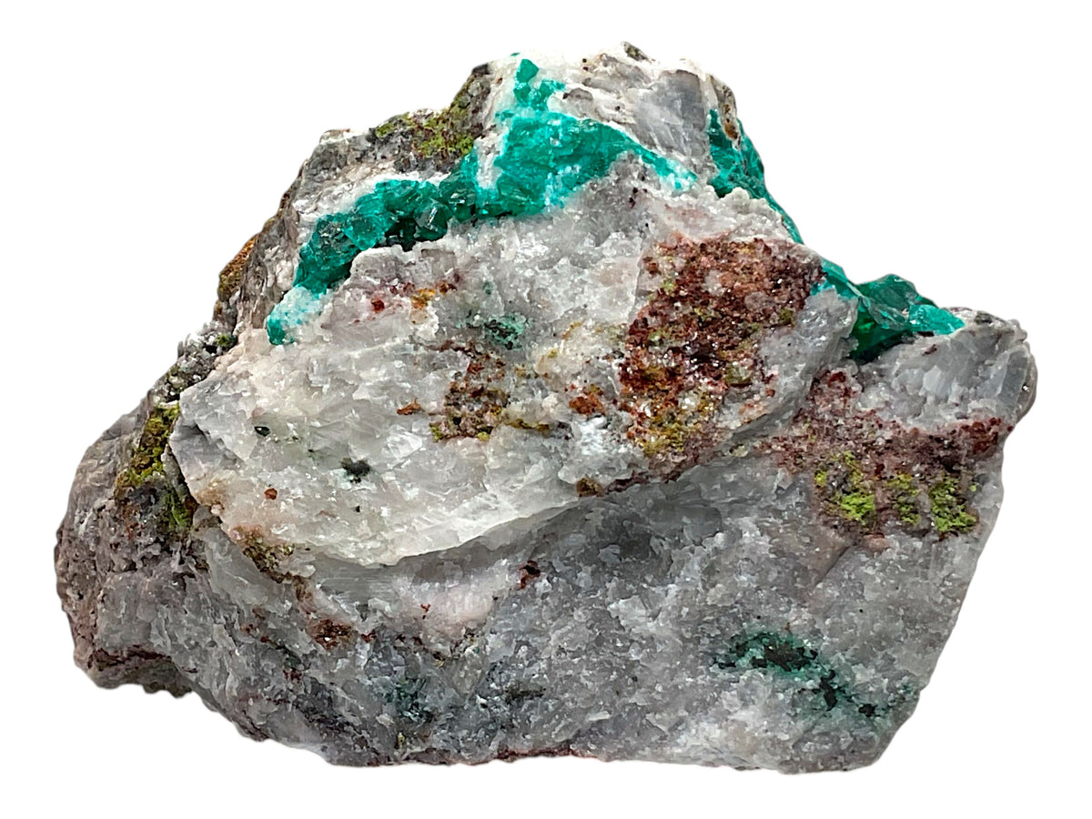 Dioptas Kristallstufe aus dem Kongo (Zaire) – 364 g – 10 × 6 × 6 cm – intensiv grüne Kristalle – Sammlerstück – Unikat 1657