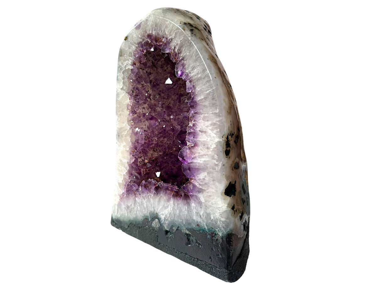 Amethystdruse XXL aus Brasilien – Unikat Masterpiece 1477 – 10,75 kg Naturstein in AAA-Qualität – Rundum poliert – Exklusives Sammlerstück – 33 cm Höhe