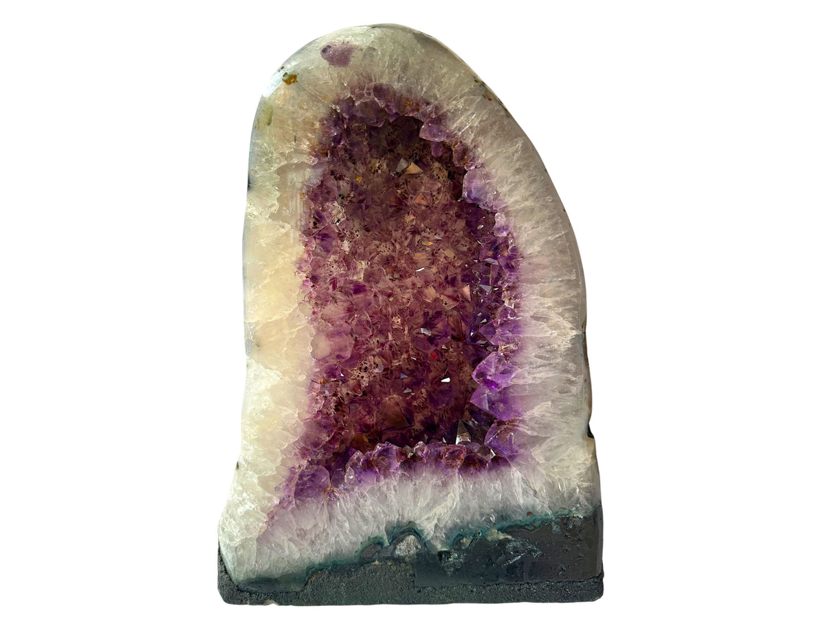 Amethystdruse XXL aus Brasilien – Unikat Masterpiece 1477 – 10,75 kg Naturstein in AAA-Qualität – Rundum poliert – Exklusives Sammlerstück – 33 cm Höhe