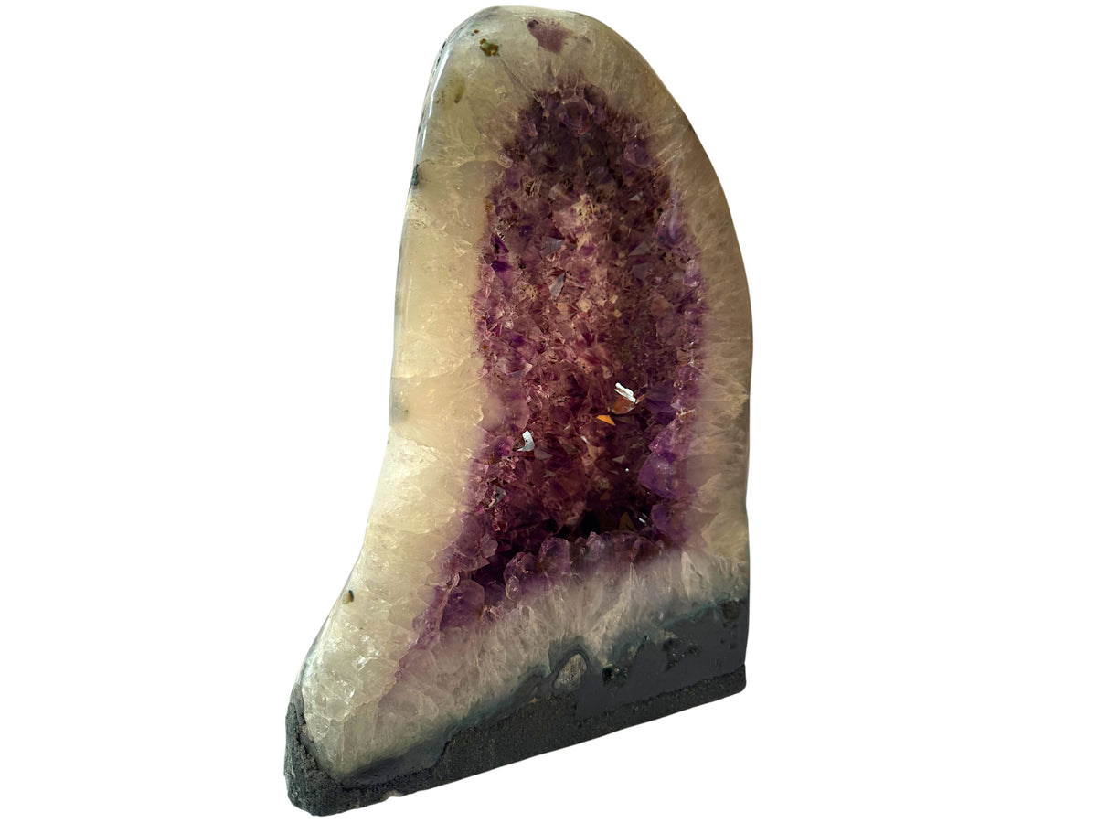 Amethystdruse XXL aus Brasilien – Unikat Masterpiece 1477 – 10,75 kg Naturstein in AAA-Qualität – Rundum poliert – Exklusives Sammlerstück – 33 cm Höhe