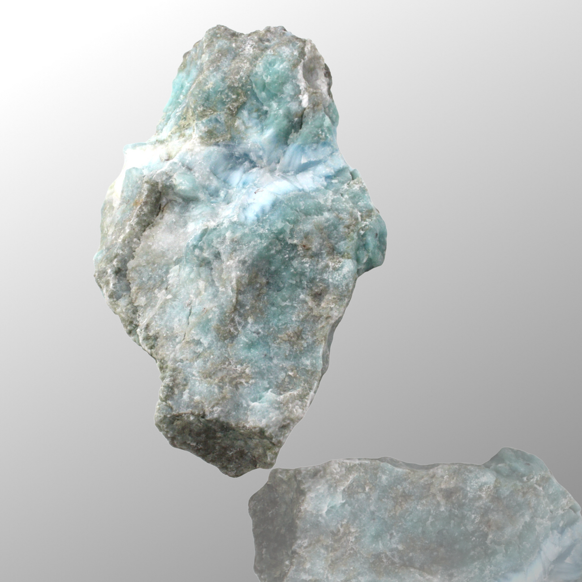 Prächtiger und sehr seltener Larimar Rohstein I Unikat-Masterpiece 1423 I Sammlerstück I  90x50x40mm I 144gr. I Dominikanische Republik