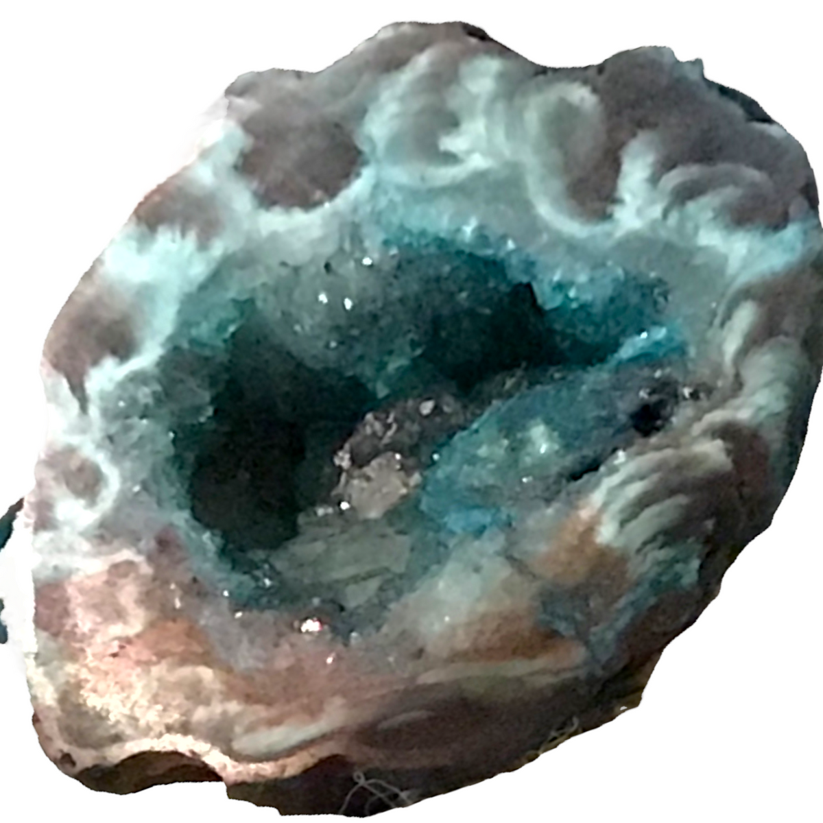 Gefärbte halbe Achatgeode AAA aus Brasilien – aufgeschnitten & poliert – ca. 30–40 mm – einzeln oder als 3er-/4er-Set