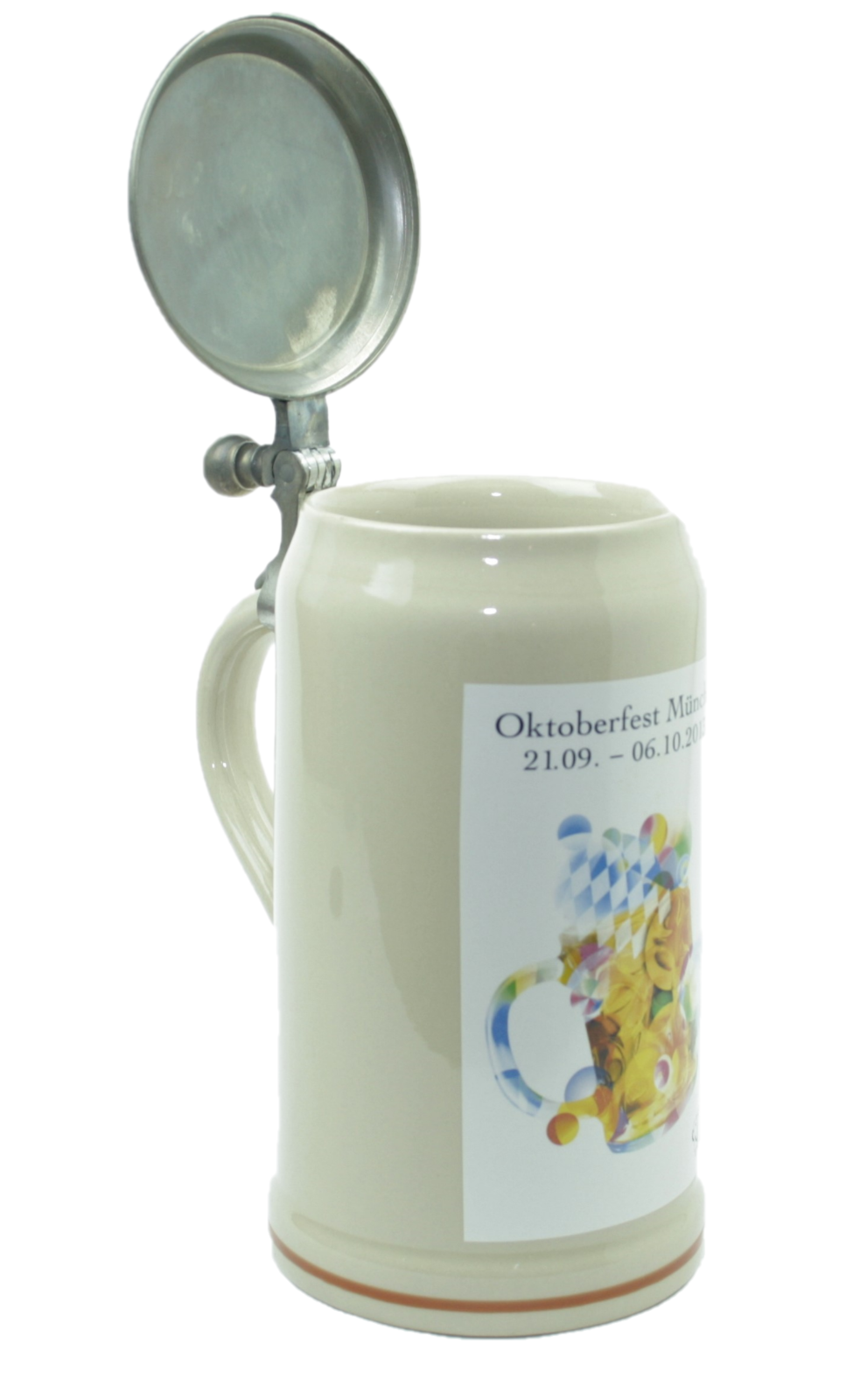 Original Oktoberfestkrug 2013 mit Zinndeckel I Jahreskrug I Zertifikat