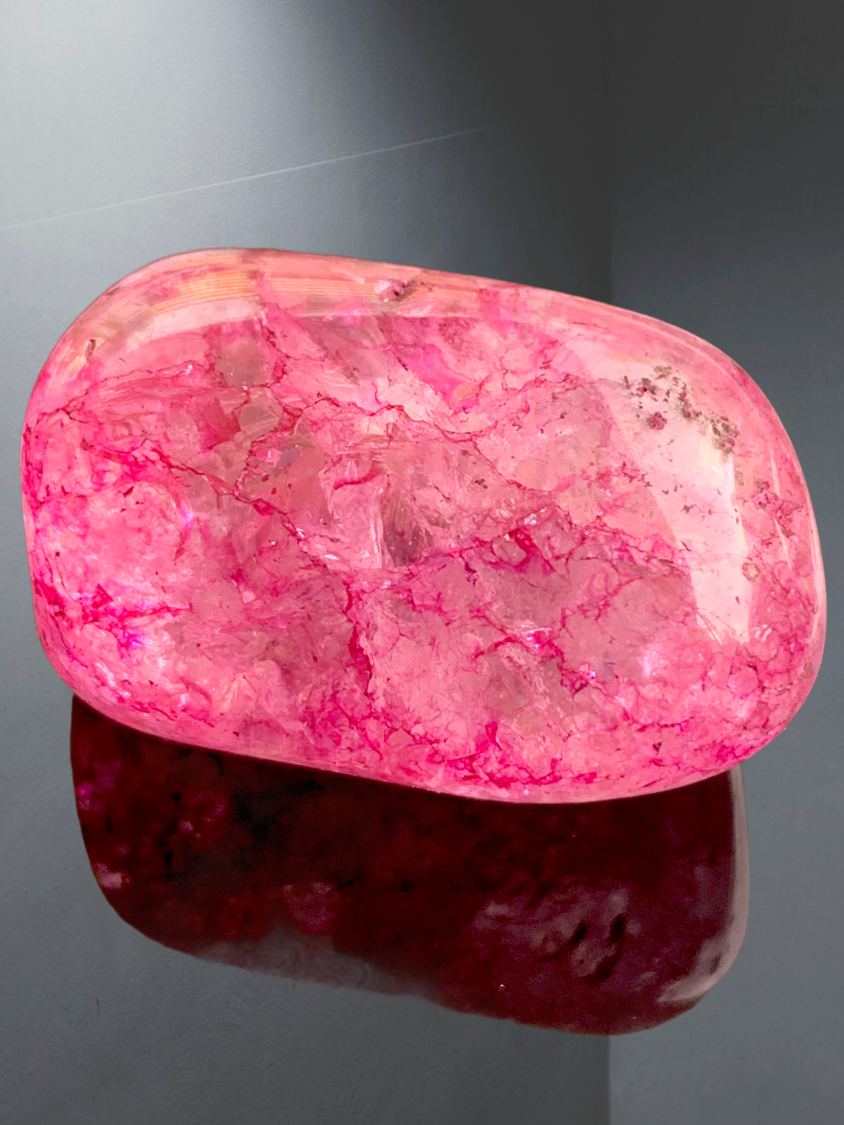 Magic Stone ** umwerfendes Farbspiel ** geeister, gefärbter Bergkristall I Brasilien
