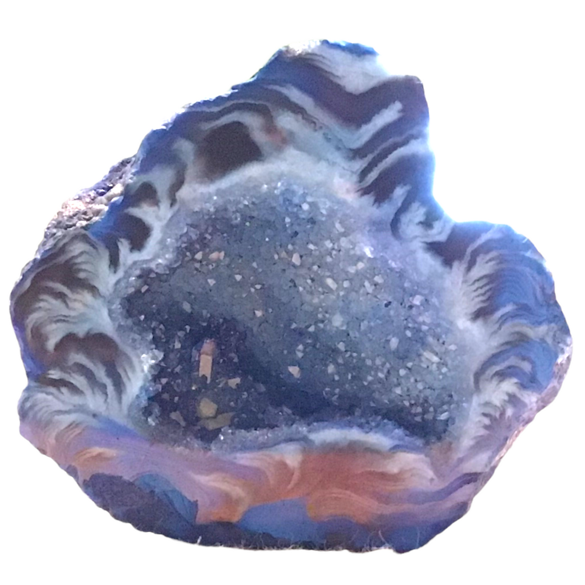 Gefärbte halbe Achatgeode AAA aus Brasilien – aufgeschnitten & poliert – ca. 30–40 mm – einzeln oder als 3er-/4er-Set