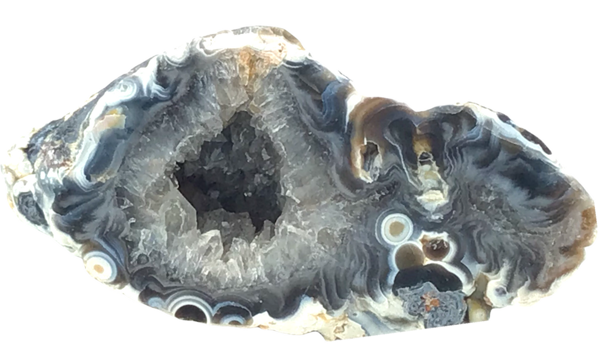 Achat Geode | Feengarten| OCO - aufgeschnitten und poliert | A* Qualität | Feengarten