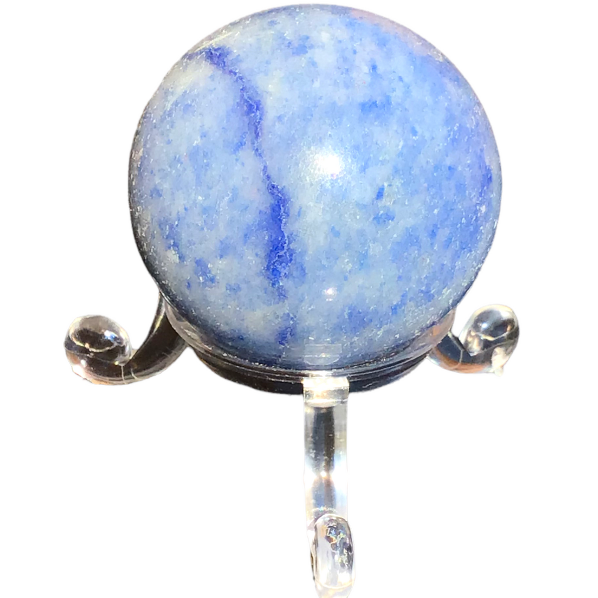 Blauer Aventurin Edelstein Kugel * 4 cm * Top Qualität mit Acrylständer