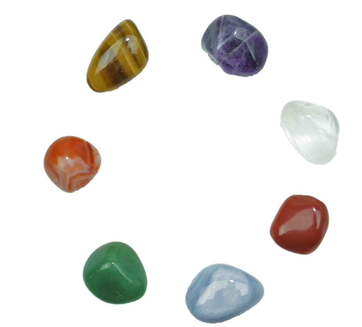 Chakra Set mit den 7 wichtigsten Heilsteinen I ausführliche Heilsteinanleitung