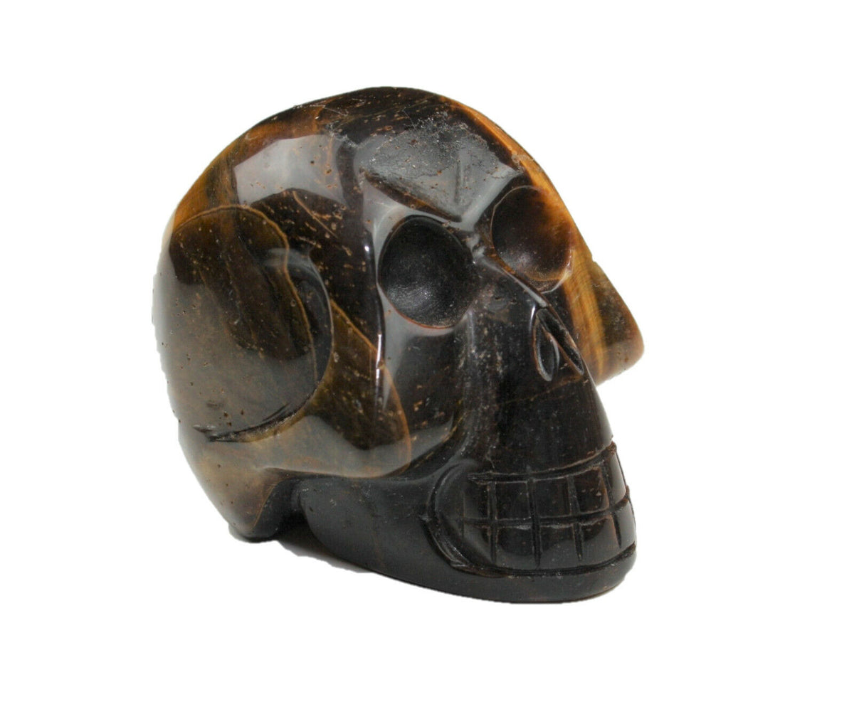 Tigerauge Totenkopf poliert I 120 gr. I Skull I Edelstein I Heilstein