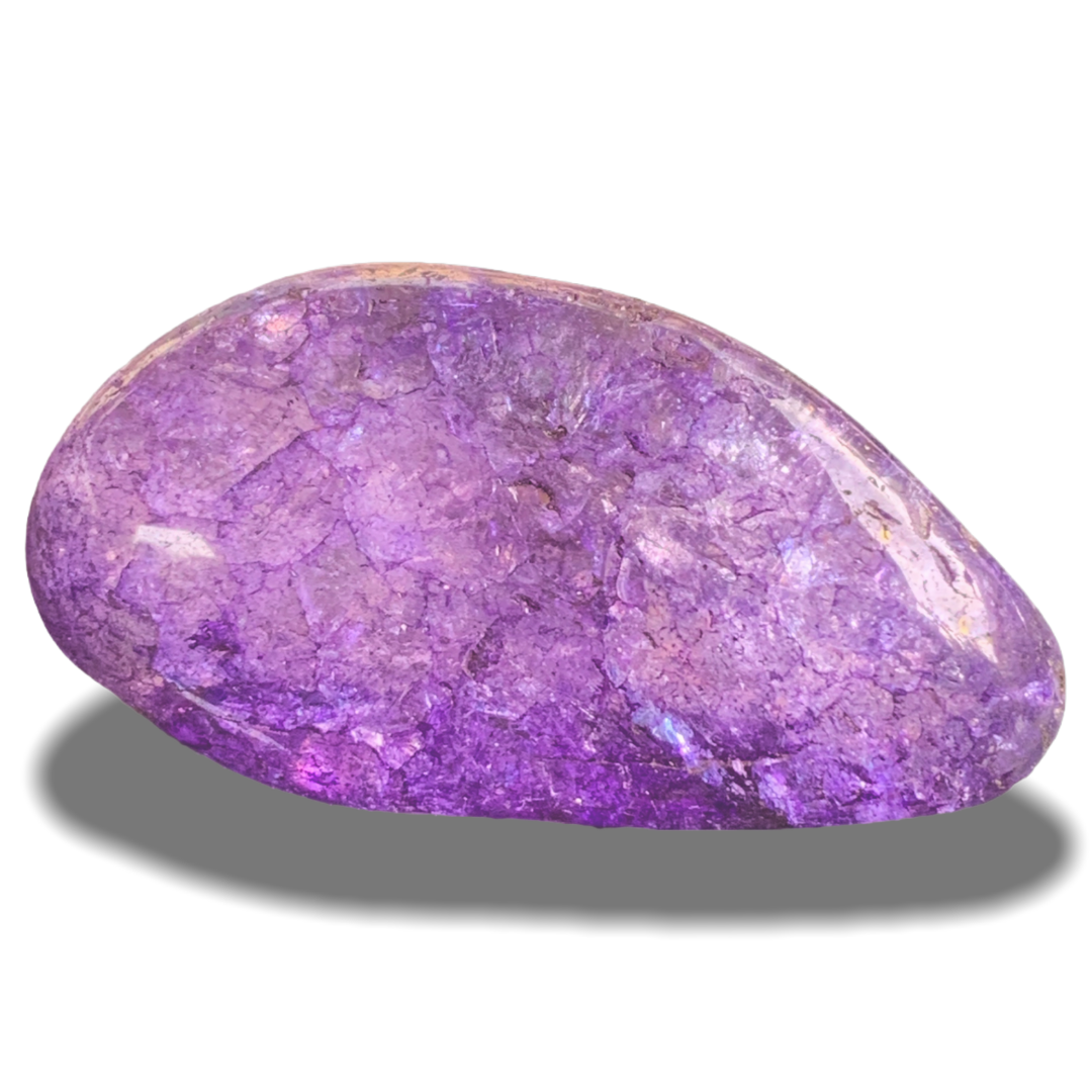 Magic Stones in buntem Stoffsäckchen I 20 Stück I je 20-30mm I geeister, gefärbter Bergkristall in 7 verschiedenen Farben I unglaubliches Farbenspiel