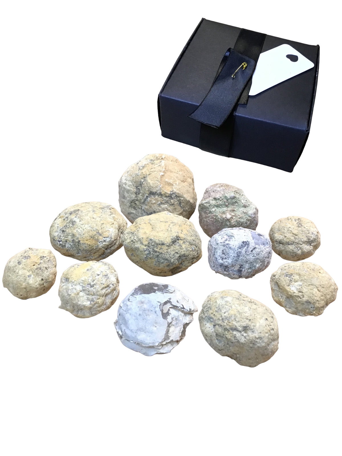 Steinfixx® - Exclusive 13 teilige Geodensammlung aus aller Welt zum aufbrechen im Geschenkkarton mit Anleitung