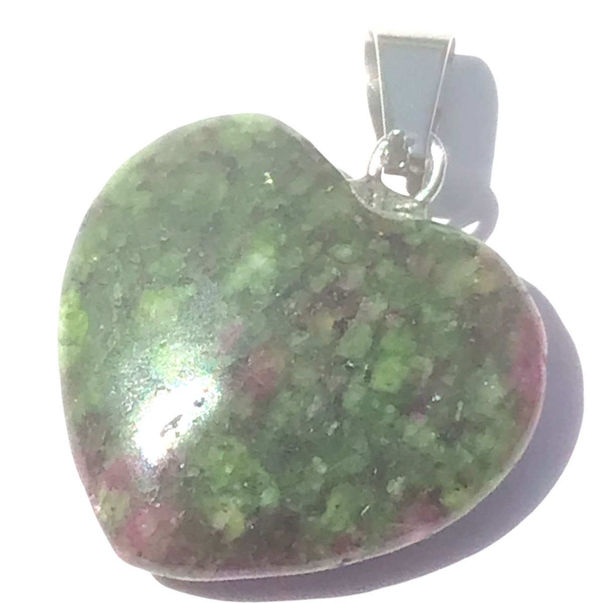 Edelsteinherz Anhänger mit Silberöse I 29 Varianten I 20x20mm I ca. 5 gr. I Chakrastein | Heilstein