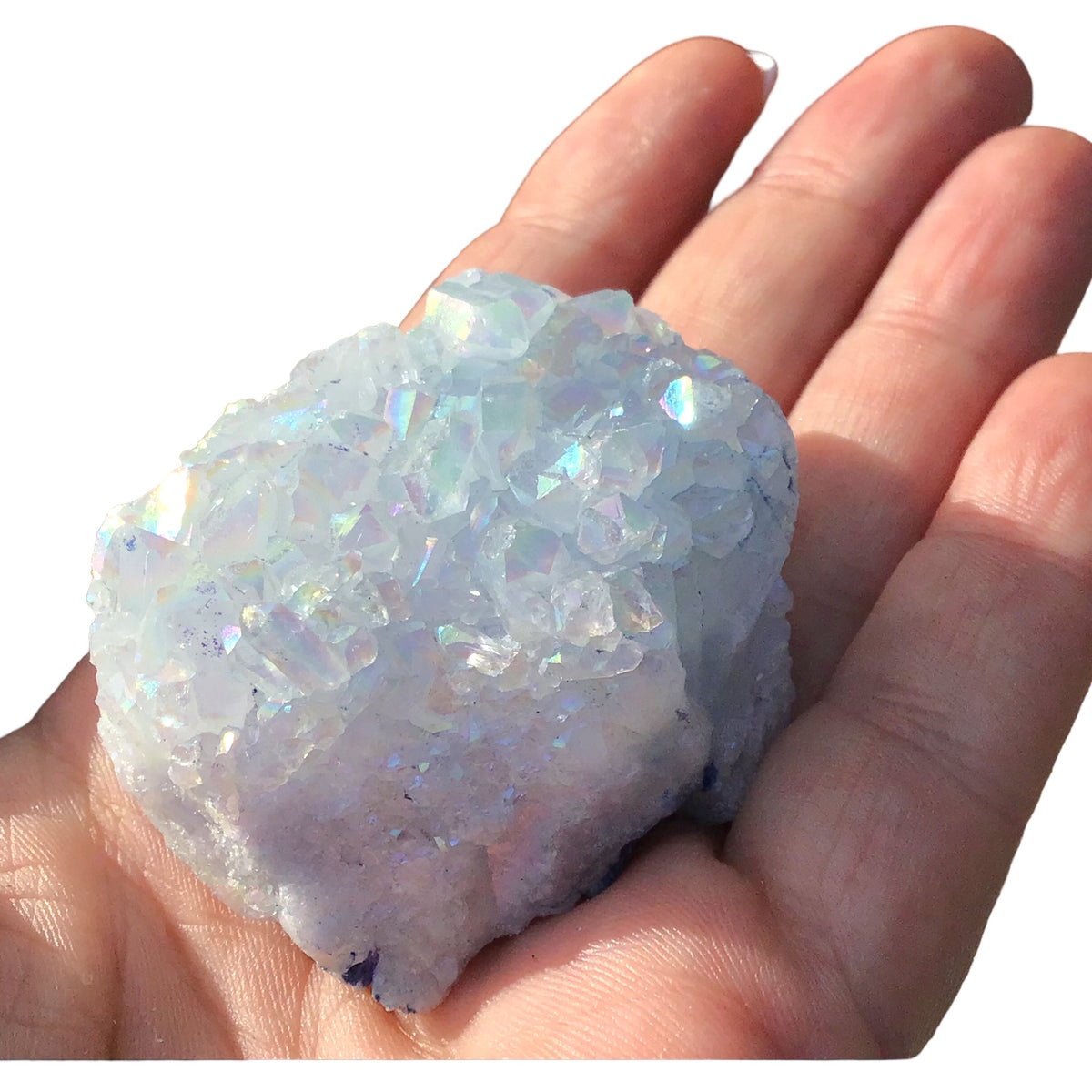 Wunderschöne Bergkristall Aura Stufe  | Angel Aura | Aqua Aura | Quarz-Aura I Titanium Aura I Flame Aura | Druse I Cluster | Heilkristall I Heilstein |