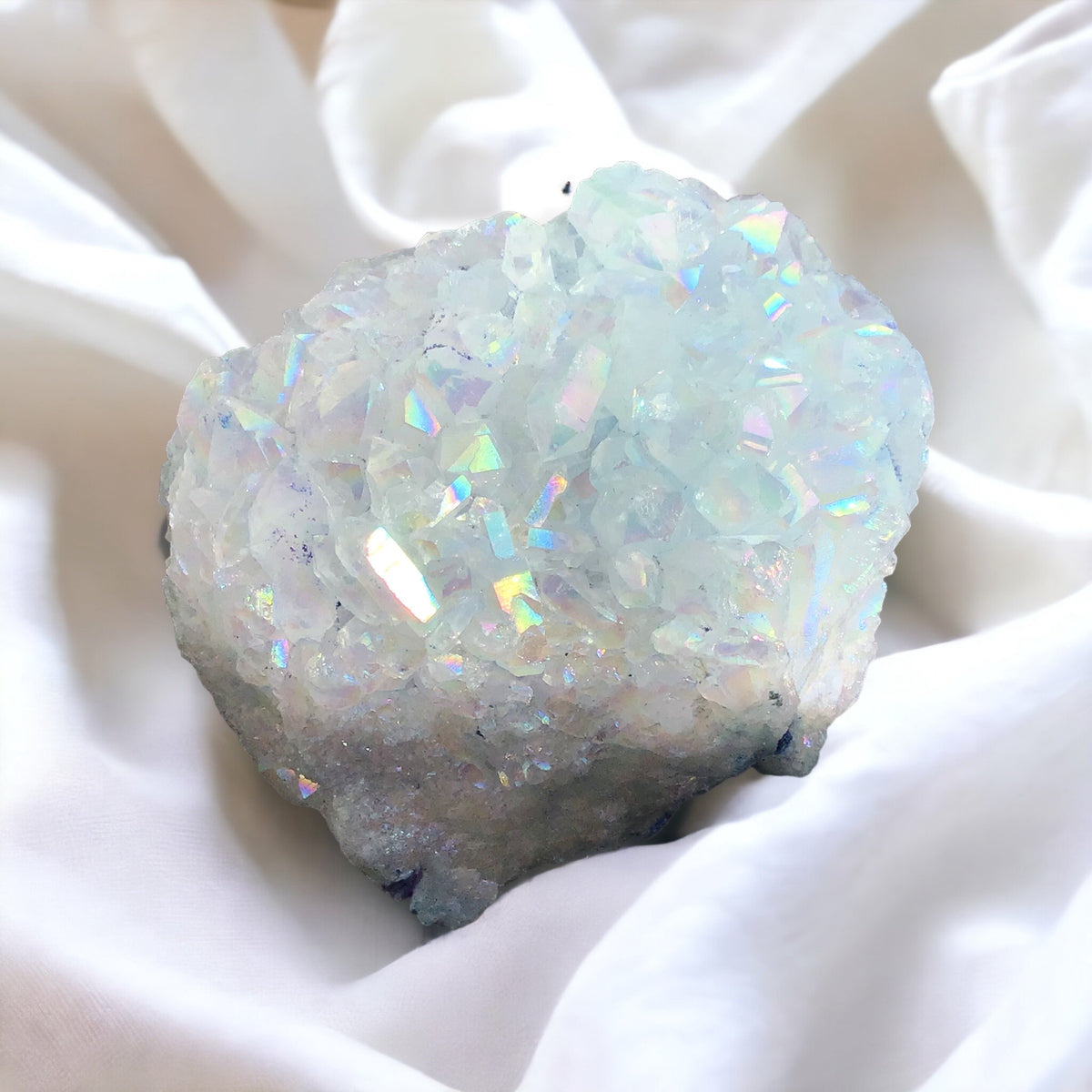 Wunderschöne Bergkristall Aura Stufe  | Angel Aura | Aqua Aura | Quarz-Aura I Titanium Aura I Flame Aura | Druse I Cluster | Heilkristall I Heilstein |