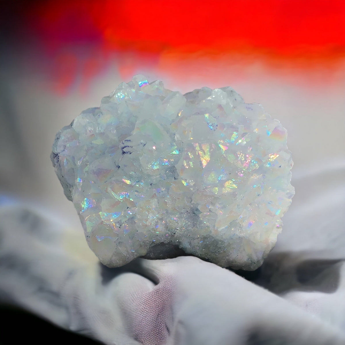 Wunderschöne Bergkristall Aura Stufe  | Angel Aura | Aqua Aura | Quarz-Aura I Titanium Aura I Flame Aura | Druse I Cluster | Heilkristall I Heilstein |