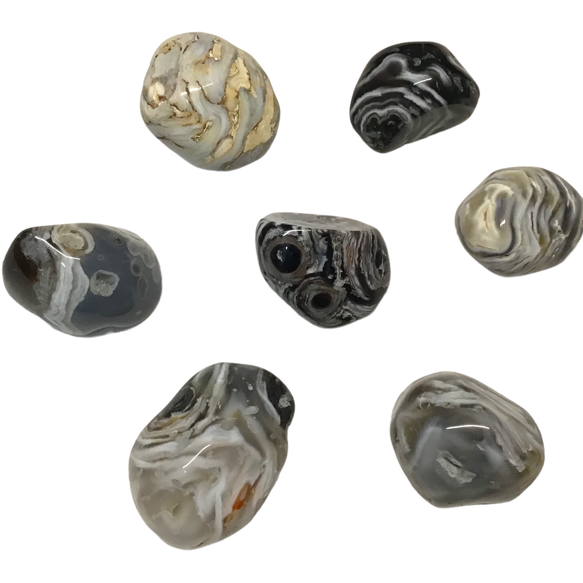 Wasser-Achat Geode Occo I Nussgeode geschlossen I Enhydros I handpoliert mit wunderschöner Maserung I je nach Variante 30 bis 60 mm I Brasilien