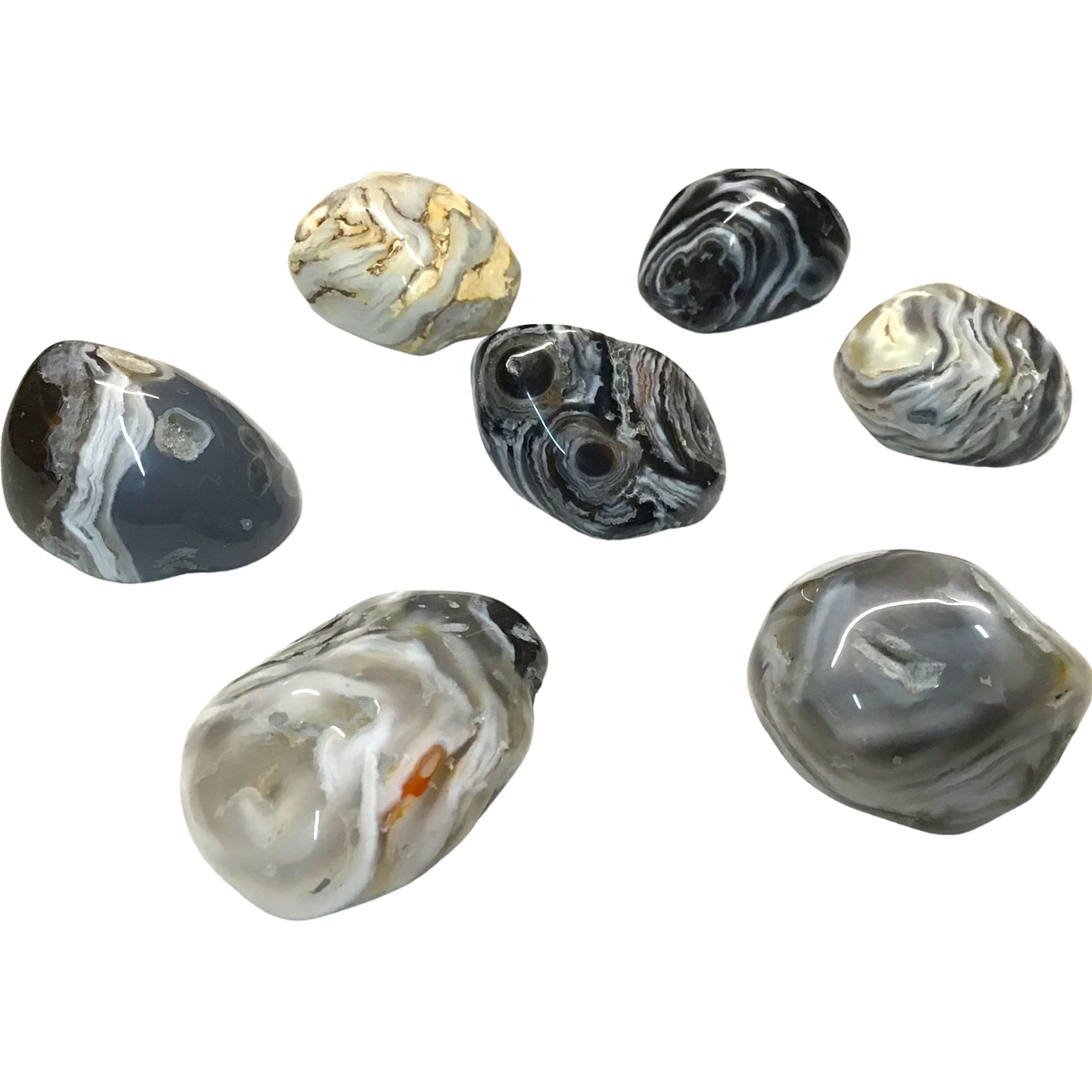 Wasser-Achat Geode Occo I Nussgeode geschlossen I Enhydros I handpoliert mit wunderschöner Maserung I je nach Variante 30 bis 60 mm I Brasilien
