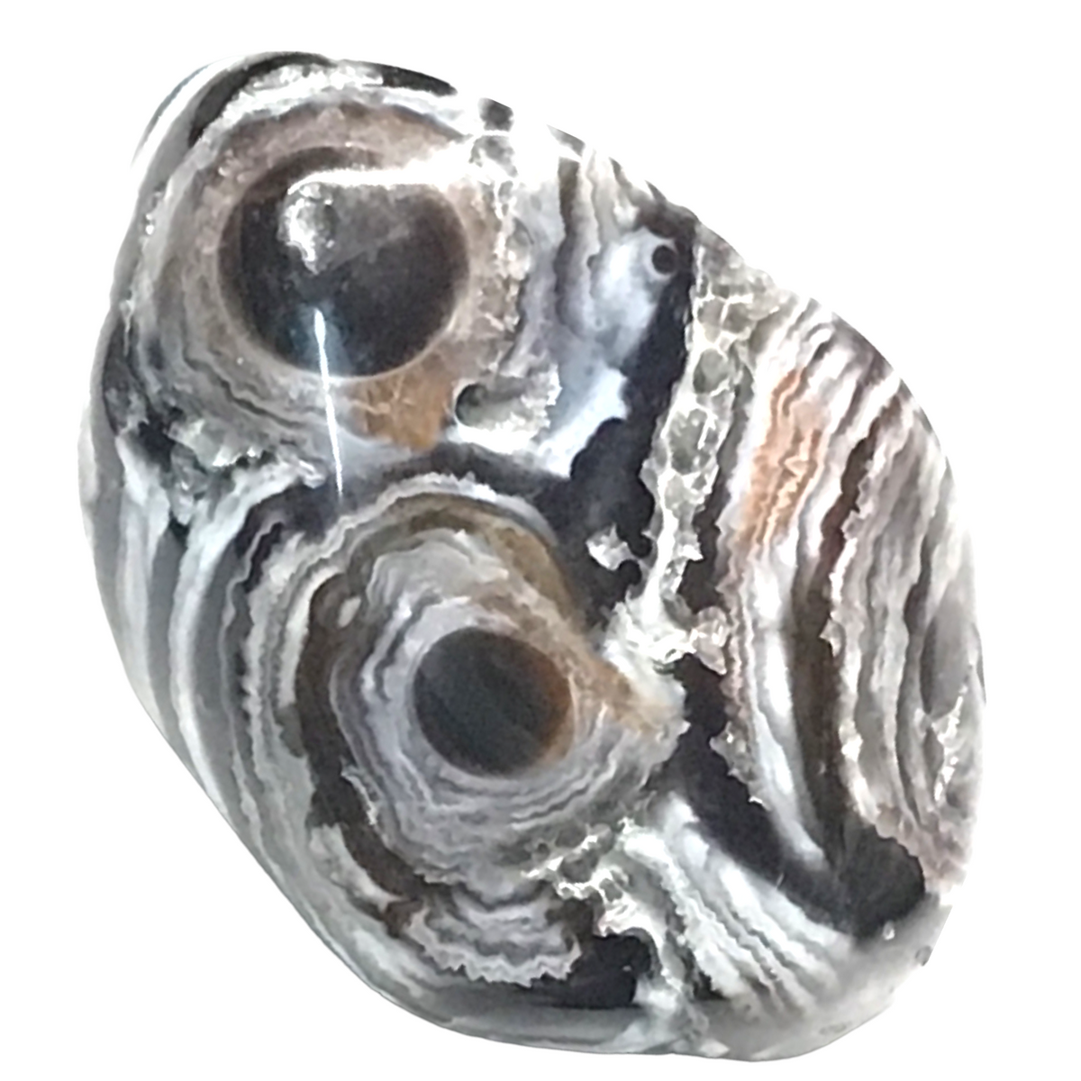 Wasser-Achat Geode Occo I Nussgeode geschlossen I Enhydros I handpoliert mit wunderschöner Maserung I je nach Variante 30 bis 60 mm I Brasilien