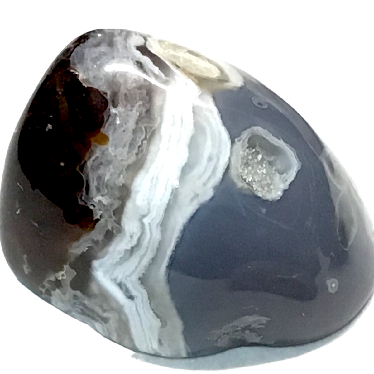Wasser-Achat Geode Occo I Nussgeode geschlossen I Enhydros I handpoliert mit wunderschöner Maserung I je nach Variante 30 bis 60 mm I Brasilien