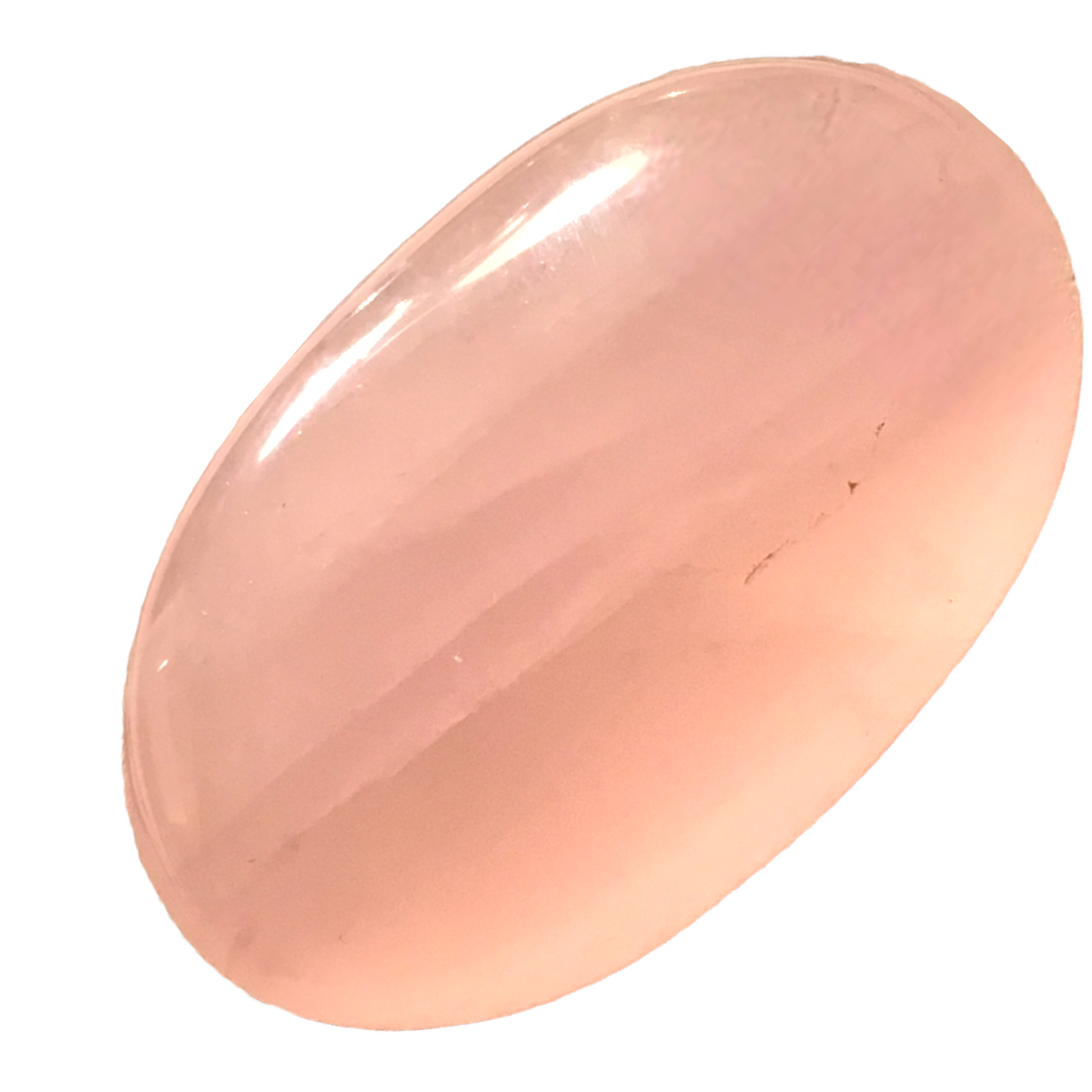 Rosenquarz XL Trommelstein I Palmstein | Edelstein I Heilstein I Glücksstein I Chakra-Stein I Herzchakra | Elektrosmog-Stein | 60x40x20 mm
