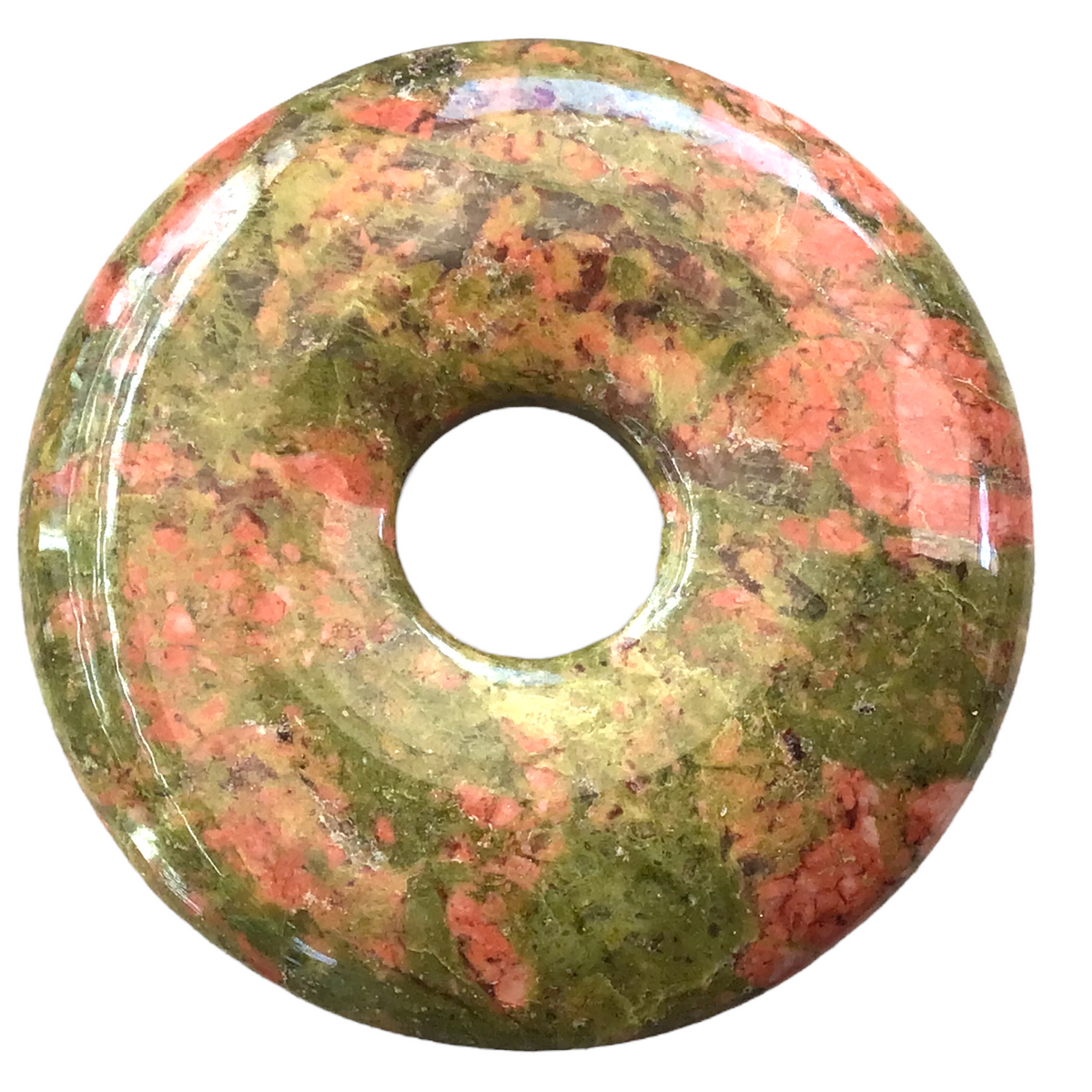 Premium Kette mit  Edelstein-Donut Unakit