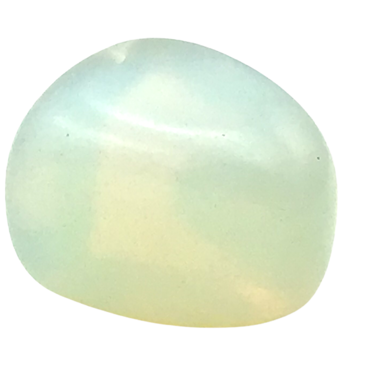 Opalglas Trommelstein - Kryolithglas - Opalith - wuderschönes warmes Farbenspiel