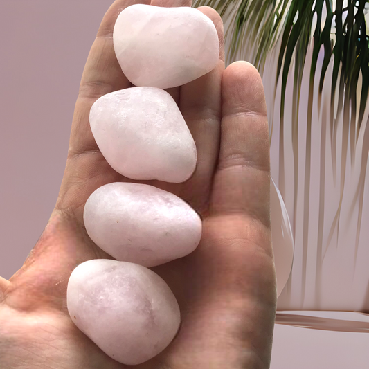 Seltene satinierte Rosenquarz DIY Emu Eggs geschlossen - Top Qualität