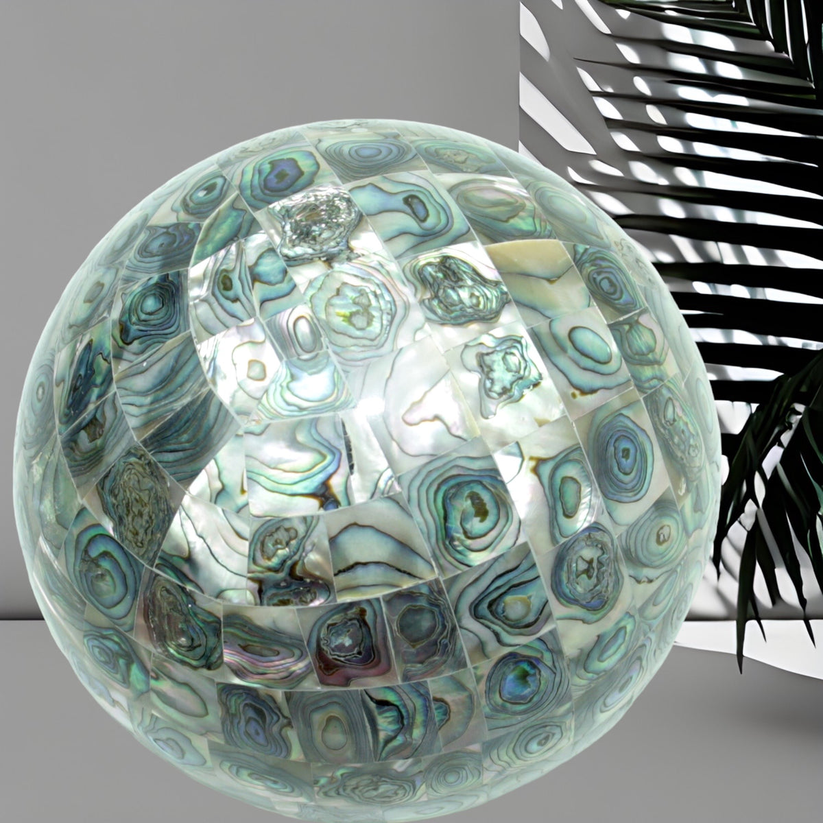 XXL Abalone-Muschel Kugel 13 cm I Handarbeit I Sammlerstück I Museumsstück I Unikat-Masterpiece 1592 I Mexiko